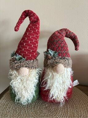 Hobby Lobby Knit-Top Holiday Gnome Duo in Red and Green